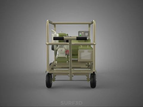 DESERT MILITARY ARMY DIESEL POWER GENERATOR SET GENSET ARID TAN 3D Model
