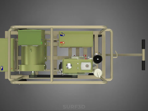 DESERT MILITARY ARMY DIESEL POWER GENERATOR SET GENSET ARID TAN 3D Model