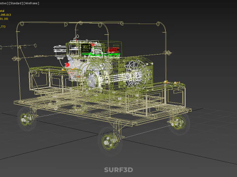DESERT MILITARY ARMY DIESEL POWER GENERATOR SET GENSET ARID TAN 3D Model