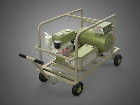 STANDARD MILITARY ARMY PANZER DESERT DIESEL GENERATOR SET GENSET 3D Model