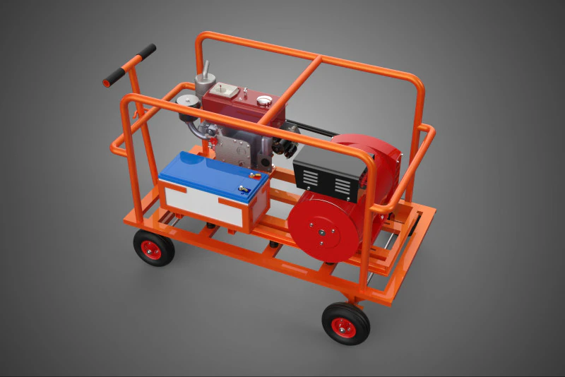 ऑटो स्टार्टर इलेक्ट्रिक डीजल मोटर डायनेमो फ्लाईव्हील जेनरेटर सेट 3D मॉडल .c4d .max .obj .3ds .fbx .stl .blend 