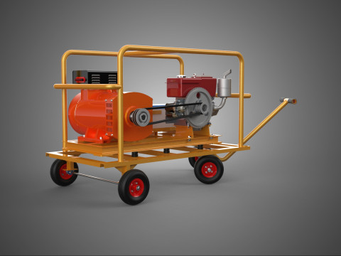 STANDARD ELECTRICAL GENERATOR SET BACKUP POWER DIESEL GENSET KVA 3D Model