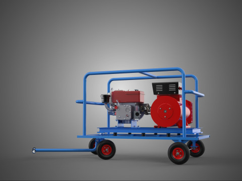 END&Uuml;STRİYEL G&Uuml;&Ccedil; JENERAT&Ouml;R SİSTEMİ JENERAT&Ouml;R YANMALI MOTOR TAHRİKİ 3D Model