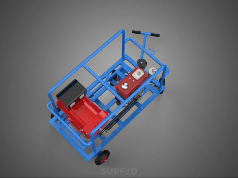 INDUSTRIAL POWER GENERATOR SYSTEM GENSET COMBUSTION ENGINE DRIVE 3D Model