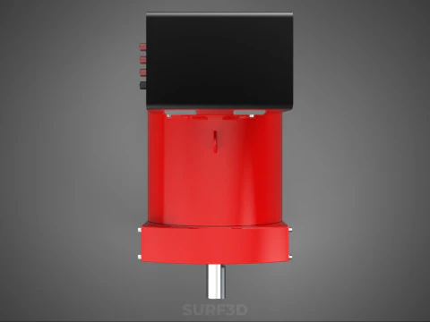 RED INDUSTRIAL AC GENERATOR ALTERNATOR DYNAMO MOTOR CONTROL BOX 3D Model