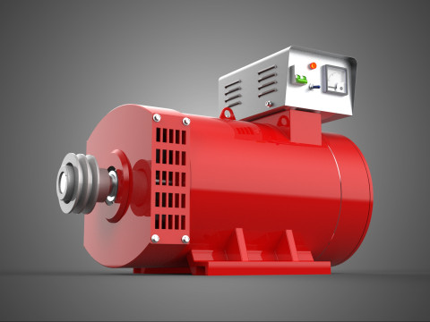 SILNIK ELEKTRYCZNY GENERATOR ALTERNATOR DYNAMO GENERACJA KOŁO PASOWE KVA Model 3D