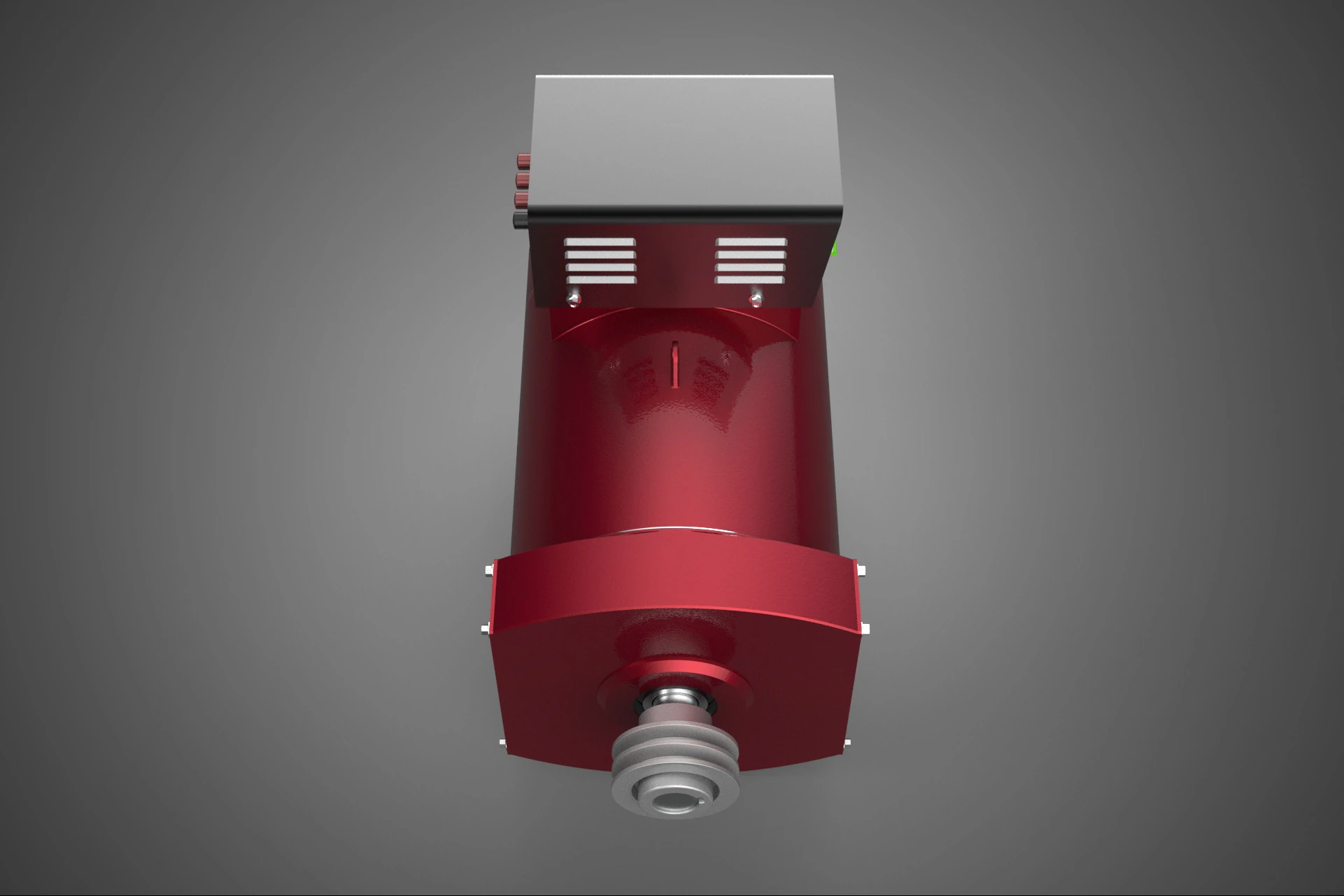 ELECTRICAL POWER GENERATOR MOTOR ALTERNATOR DYNAMO GENSET PULLEY 3D Model .c4d .max .obj .3ds .fbx .stl .blend 