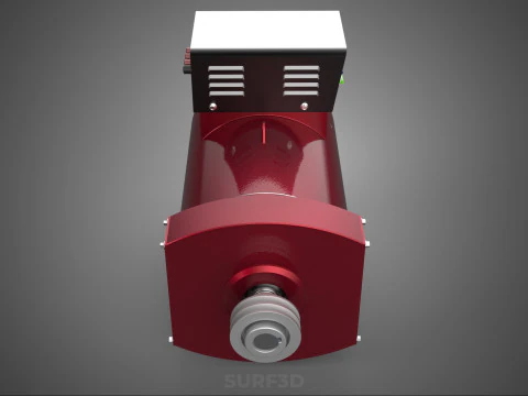 ELECTRICAL POWER GENERATOR MOTOR ALTERNATOR DYNAMO GENSET PULLEY 3D Model