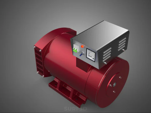 ELECTRICAL POWER GENERATOR MOTOR ALTERNATOR DYNAMO GENSET PULLEY 3D Model