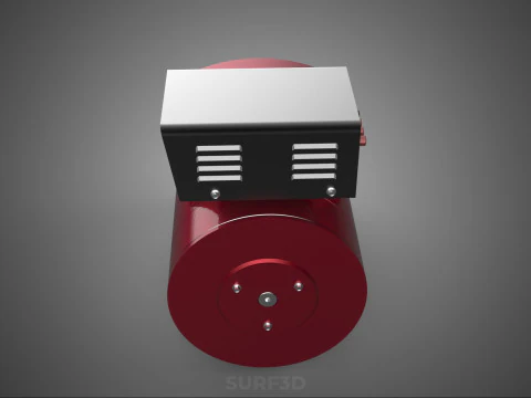 ELECTRICAL POWER GENERATOR MOTOR ALTERNATOR DYNAMO GENSET PULLEY 3D Model