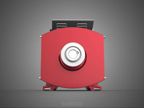ELECTRICAL POWER GENERATOR MOTOR ALTERNATOR DYNAMO GENSET PULLEY 3D Model