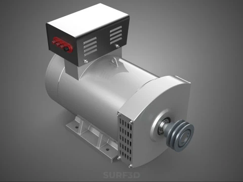 ENGINE MOTOR GENERATOR ALTERNATOR DYNAMO GENSET CONTROL PANEL KW 3D Model