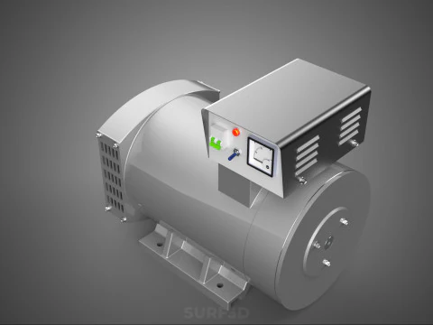 ENGINE MOTOR GENERATOR ALTERNATOR DYNAMO GENSET CONTROL PANEL KW 3D Model