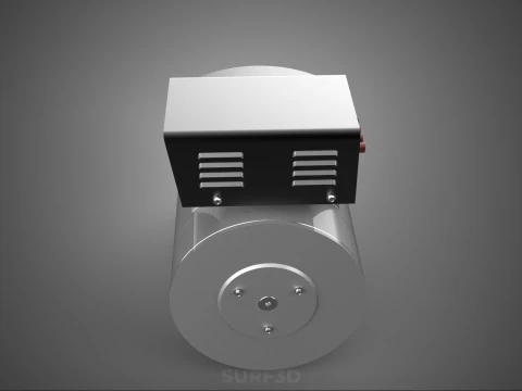 ENGINE MOTOR GENERATOR ALTERNATOR DYNAMO GENSET CONTROL PANEL KW 3D Model
