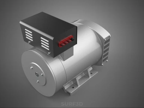 ENGINE MOTOR GENERATOR ALTERNATOR DYNAMO GENSET CONTROL PANEL KW 3D Model