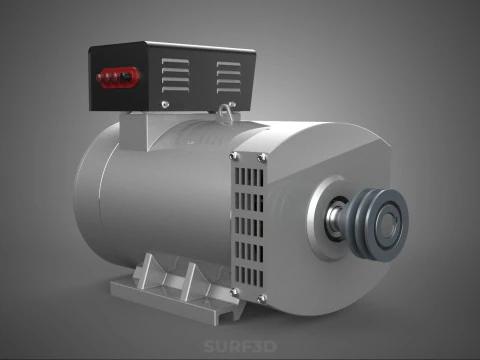 ENGINE MOTOR GENERATOR ALTERNATOR DYNAMO GENSET CONTROL PANEL KW 3D Model