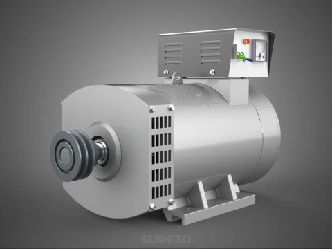 ENGINE MOTOR GENERATOR ALTERNATOR DYNAMO GENSET CONTROL PANEL KW 3D Model