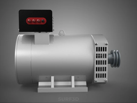 ENGINE MOTOR GENERATOR ALTERNATOR DYNAMO GENSET CONTROL PANEL KW 3D Model
