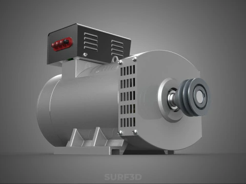 ENGINE MOTOR GENERATOR ALTERNATOR DYNAMO GENSET CONTROL PANEL KW 3D Model