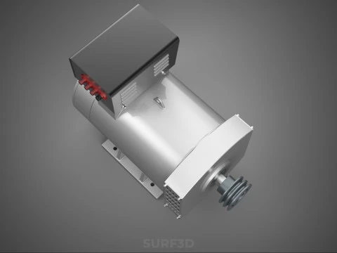 ENGINE MOTOR GENERATOR ALTERNATOR DYNAMO GENSET CONTROL PANEL KW 3D Model