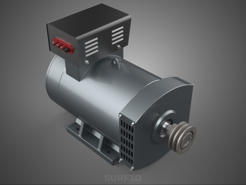 SILNIK ELEKTRYCZNY GENERATOR ALTERNATOR ELEKTROWNIA DYNAMO ENERGIA KW Model 3D