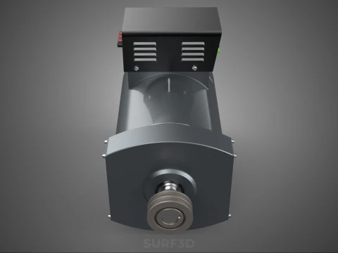ELECTRIC MOTOR GENERATOR ALTERNATOR DYNAMO POWER PLANT ENERGY KW 3D Model