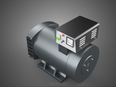 SILNIK ELEKTRYCZNY GENERATOR ALTERNATOR ELEKTROWNIA DYNAMO ENERGIA KW Model 3D