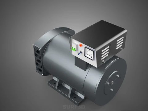 ELECTRIC MOTOR GENERATOR ALTERNATOR DYNAMO POWER PLANT ENERGY KW 3D Model