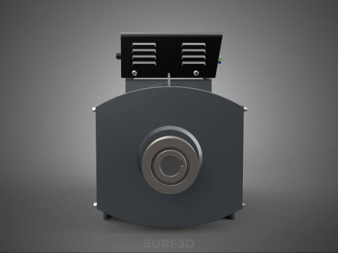 ELECTRIC MOTOR GENERATOR ALTERNATOR DYNAMO POWER PLANT ENERGY KW 3D Model