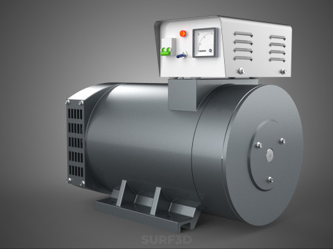 SILNIK ELEKTRYCZNY GENERATOR ALTERNATOR ELEKTROWNIA DYNAMO ENERGIA KW Model 3D