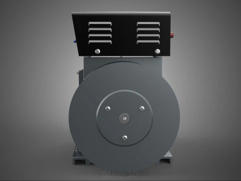 ELECTRIC MOTOR GENERATOR ALTERNATOR DYNAMO POWER PLANT ENERGY KW 3D Model