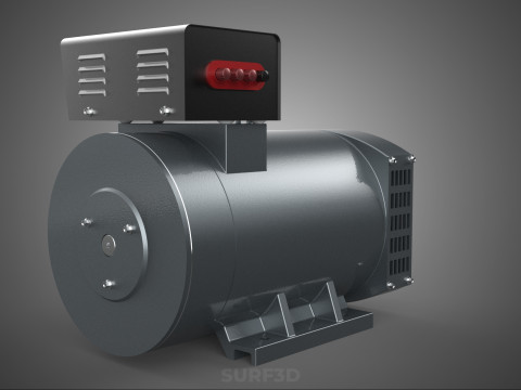 SILNIK ELEKTRYCZNY GENERATOR ALTERNATOR ELEKTROWNIA DYNAMO ENERGIA KW Model 3D