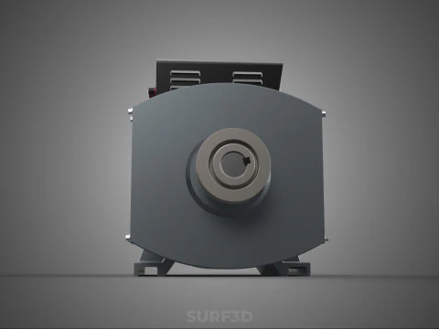 ELECTRIC MOTOR GENERATOR ALTERNATOR DYNAMO POWER PLANT ENERGY KW 3D Model
