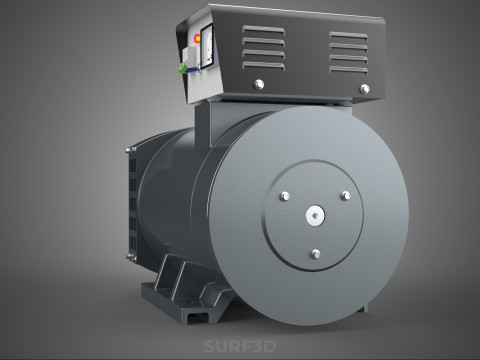 SILNIK ELEKTRYCZNY GENERATOR ALTERNATOR ELEKTROWNIA DYNAMO ENERGIA KW Model 3D