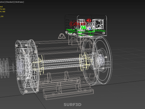SILNIK ELEKTRYCZNY GENERATOR ALTERNATOR ELEKTROWNIA DYNAMO ENERGIA KW Model 3D
