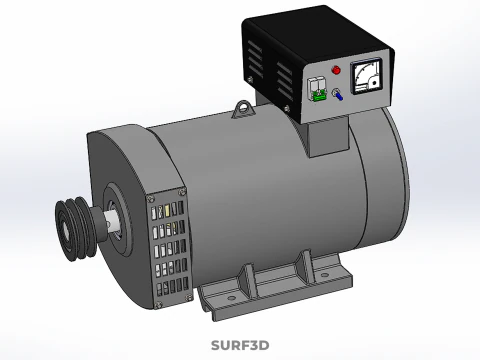 ELECTRIC MOTOR GENERATOR ALTERNATOR DYNAMO POWER PLANT ENERGY KW 3D Model