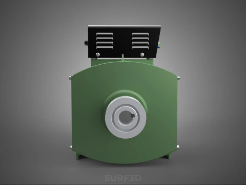 ELECTRICAL GENERATOR MOTOR ALTERNATOR DYNAMO TERMINAL BOX PULLEY 3D Model