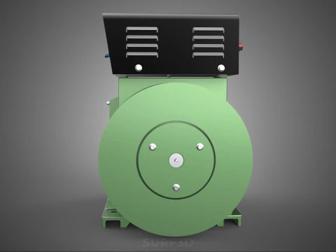 ELECTRICAL GENERATOR MOTOR ALTERNATOR DYNAMO TERMINAL BOX PULLEY 3D Model