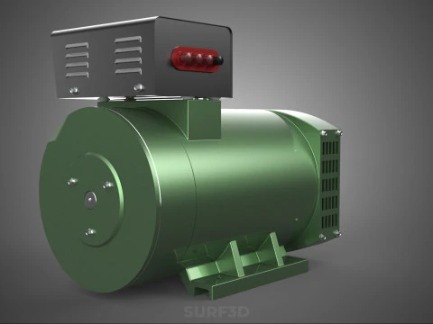 ELECTRICAL GENERATOR MOTOR ALTERNATOR DYNAMO TERMINAL BOX PULLEY 3D Model