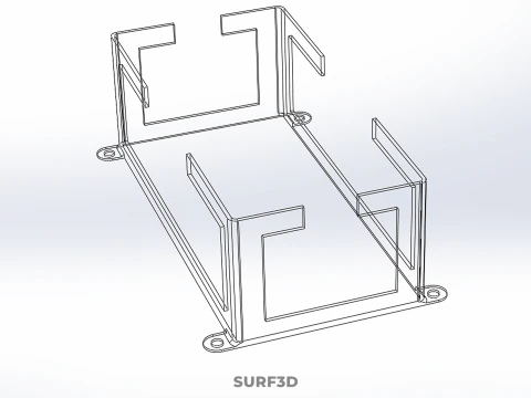 BATTERY HOUSING FRAME BRACKET ACCU CASING HOLDER MOUNTING MOUNT 3D Model