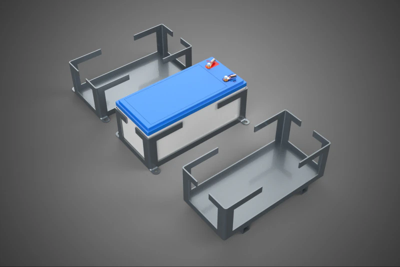BEHUIZING BEUGEL LADE BATTERIJBEHUIZING ACCU-HOUDER BEVESTIGINGSREK AH 3D Model .c4d .max .obj .3ds .fbx .stl .blend 