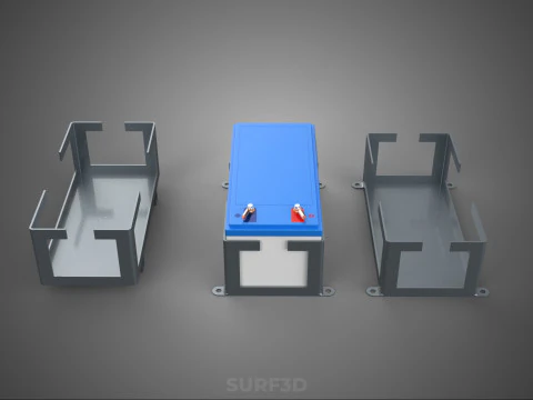 BEHUIZING BEUGEL LADE BATTERIJBEHUIZING ACCU-HOUDER BEVESTIGINGSREK AH 3D Model