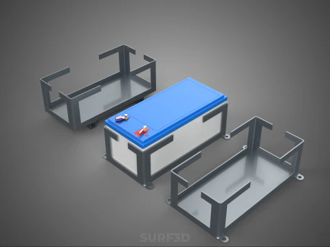 BEHUIZING BEUGEL LADE BATTERIJBEHUIZING ACCU-HOUDER BEVESTIGINGSREK AH 3D Model