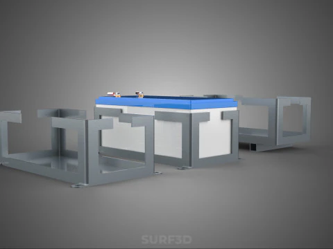 BEHUIZING BEUGEL LADE BATTERIJBEHUIZING ACCU-HOUDER BEVESTIGINGSREK AH 3D Model