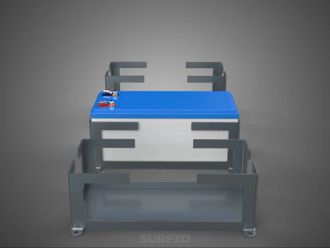 BEHUIZING BEUGEL LADE BATTERIJBEHUIZING ACCU-HOUDER BEVESTIGINGSREK AH 3D Model