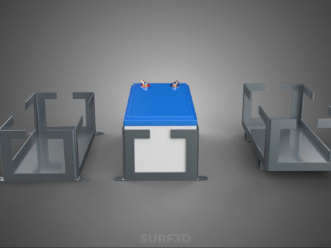 BEHUIZING BEUGEL LADE BATTERIJBEHUIZING ACCU-HOUDER BEVESTIGINGSREK AH 3D Model