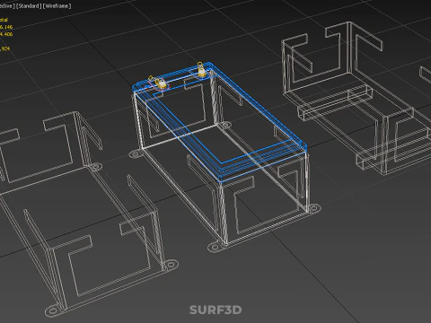 BEHUIZING BEUGEL LADE BATTERIJBEHUIZING ACCU-HOUDER BEVESTIGINGSREK AH 3D Model
