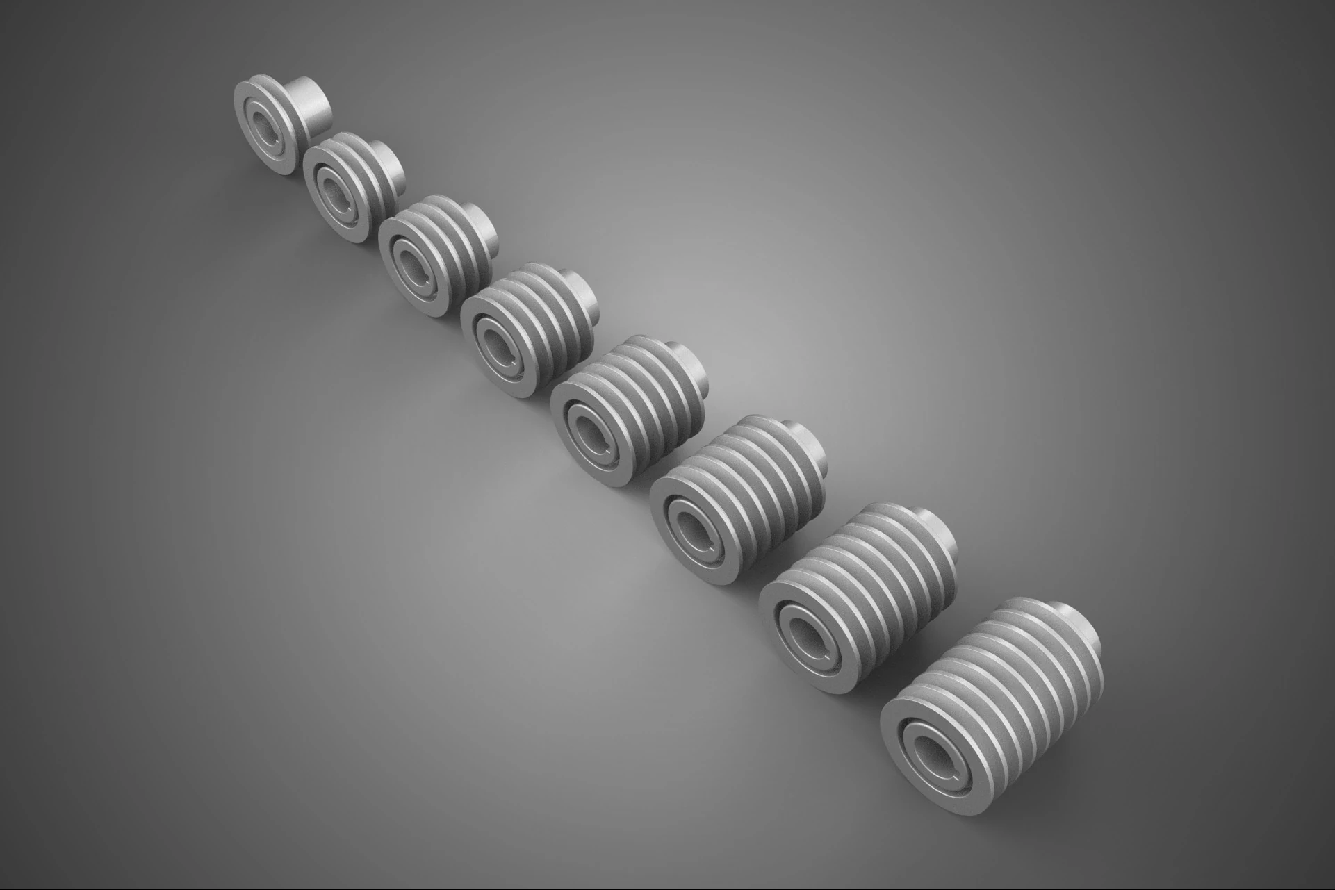 COLLECTION STANDARD PULLEY SHEAVE MULTI GROOVE TRACK WHEEL DRIVE 3D Model .c4d .max .obj .3ds .fbx .stl .blend 