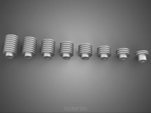 COLLECTION STANDARD PULLEY SHEAVE MULTI GROOVE TRACK WHEEL DRIVE 3D Model