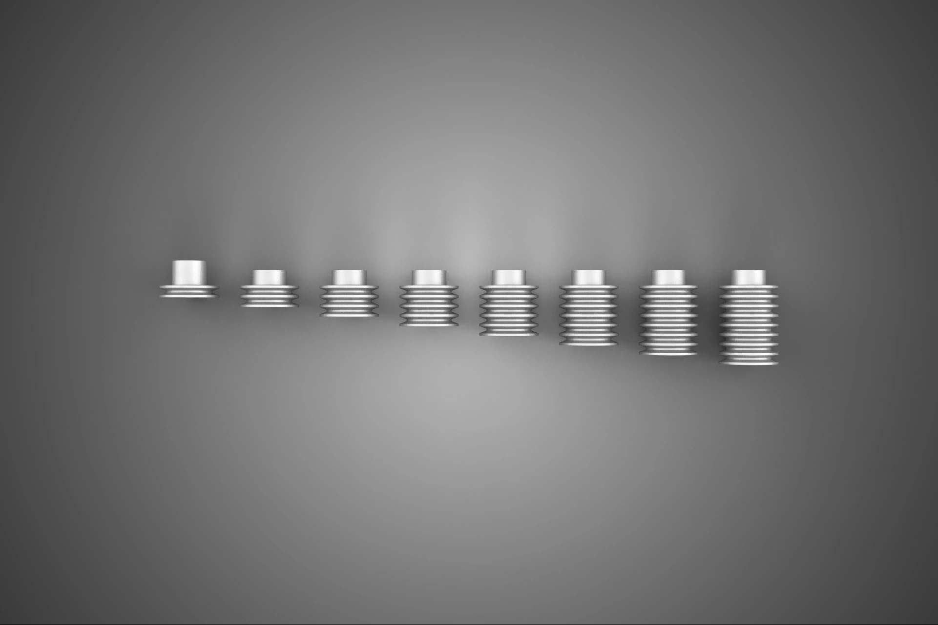 VARIOUS GROOVE PULLEY SHEAVE MULTI TRACK WHEEL DRIVE V BELT GEAR 3D Model .c4d .max .obj .3ds .fbx .stl .blend